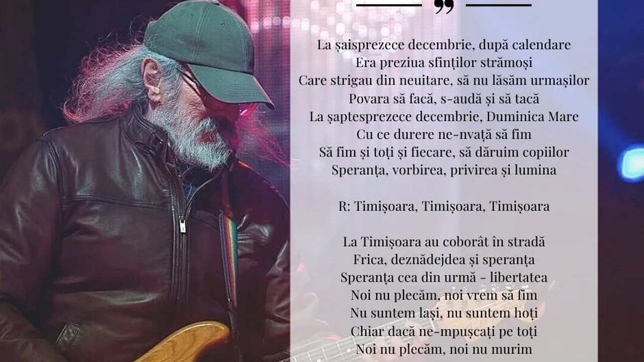 VIDEO | Imnul orașului Timișoara a împlinit 32 de ani. „Piesa a luat fiinţă în 10-15 minute”
