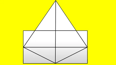 Test IQ pentru genii | Câte triunghiuri sunt, în total, în această imagine?