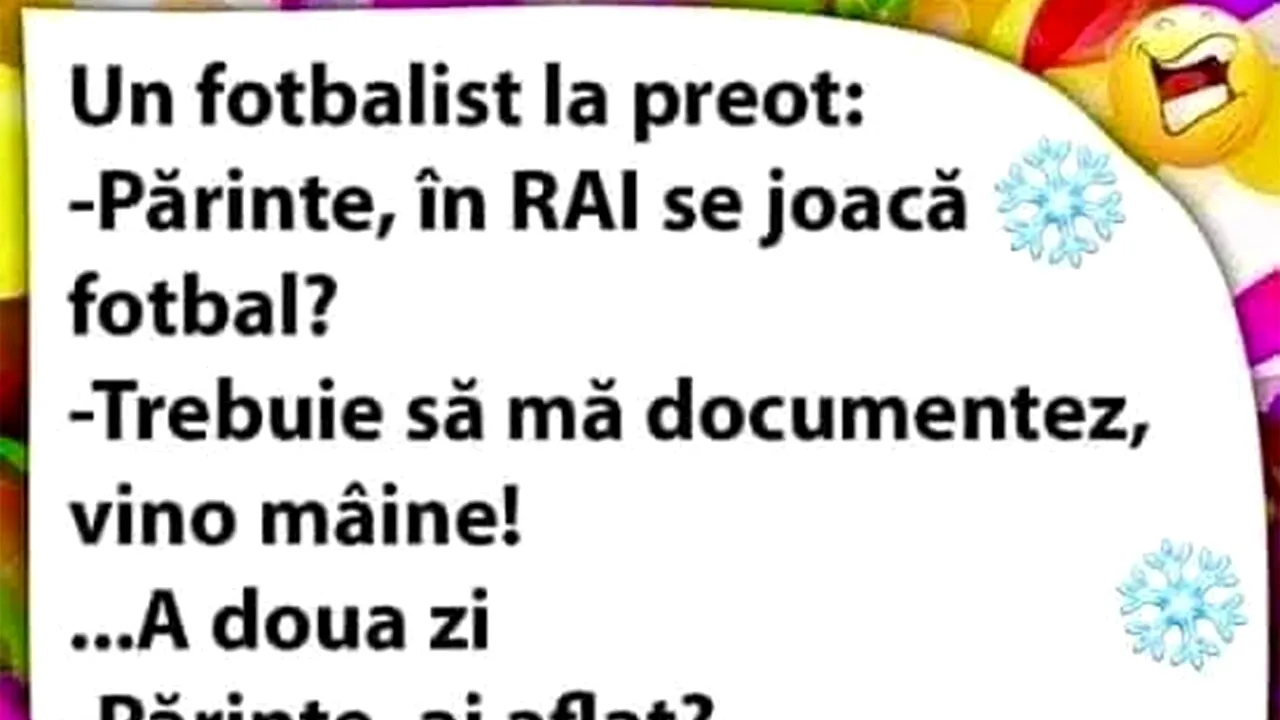 BANCUL ZILEI | Fotbalistul și preotul