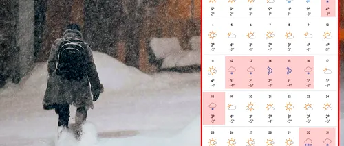 Prognoza Accuweather actualizată. Pe ce dată vine prima ninsoare în București