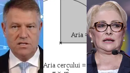 O formulă de matematică i-a pus în încurcătură pe candidații la prezidențiale. Cum au reacționat Dăncilă și Iohannis la întrebarea „Care este aria cercului?