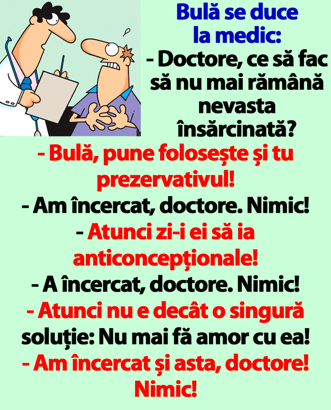 output blanket Meter BANC | Bulă, la medic: „Doctore, ce să fac să nu mai rămână nevasta  însărcinată?"