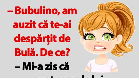 BANC | Bulă, Bubulina și motivul de divorț