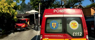 Incendiu puternic în incinta Academiei „Năstase & Marica Sports Club”, din zona Pipera / ISU București: „Există risc de propagare”