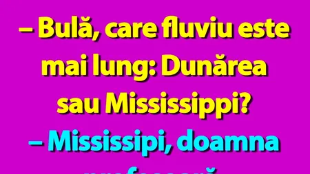 BANC | Bulă, Dunărea și Mississippi