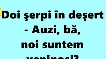 Bancul de duminică | Discuție între doi șerpi veninoși