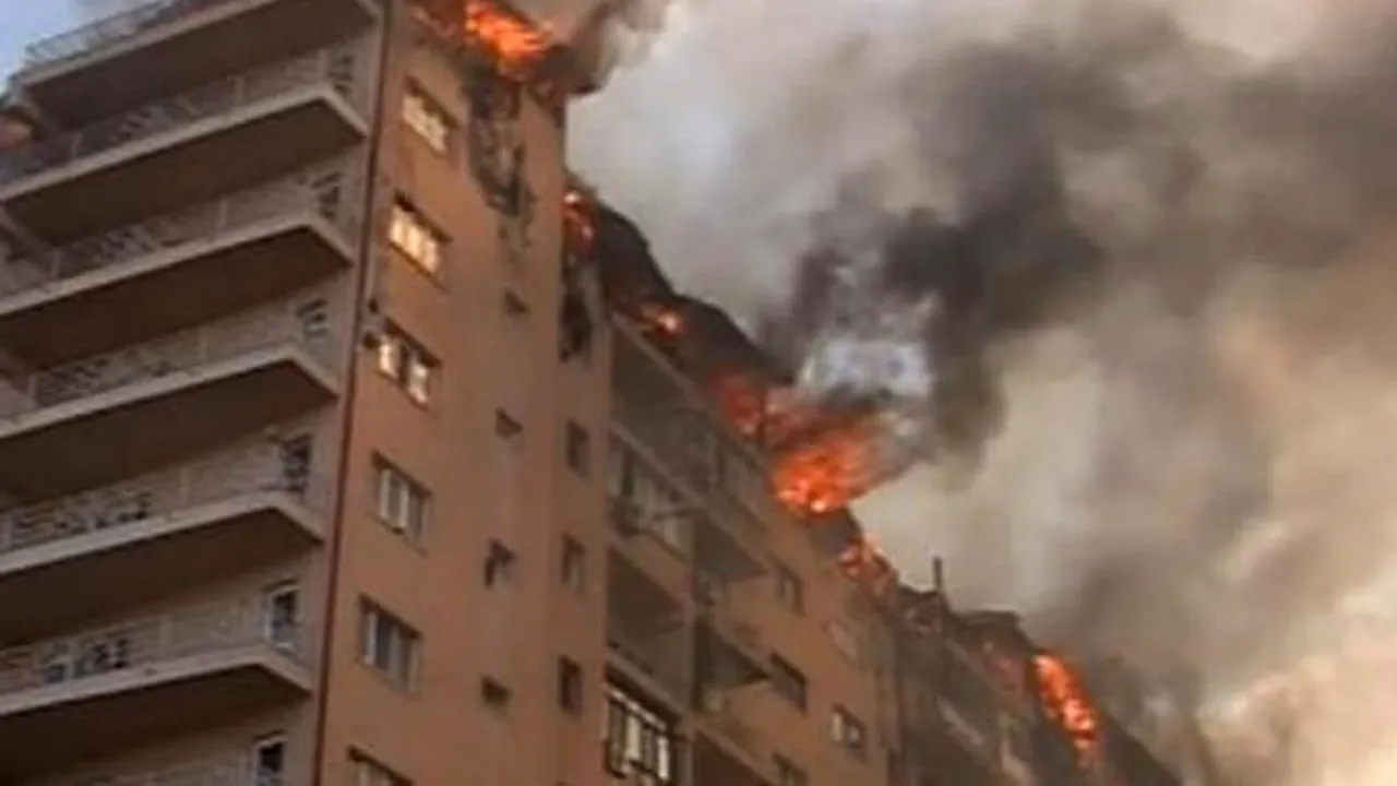 INCENDIU de proporții în Capitală. VIDEO EXCLUSIV GÂNDUL
