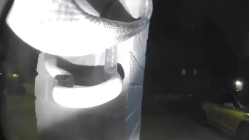 Momentul înfricoșător când un șarpe sună la ușă, la 1:00 noaptea, surprins de o cameră de supraveghere - VIDEO