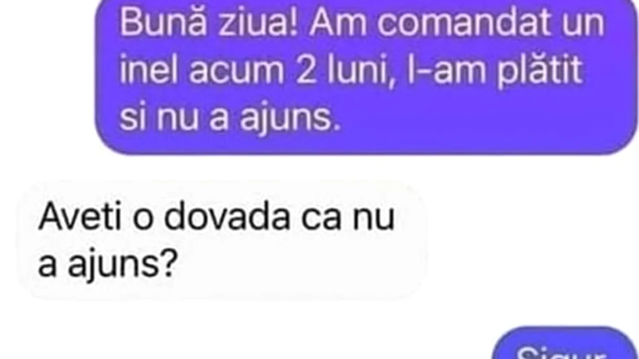 BANCUL de duminică | „Am comandat un inel acum 2 luni, l-am plătit și nu a ajuns”