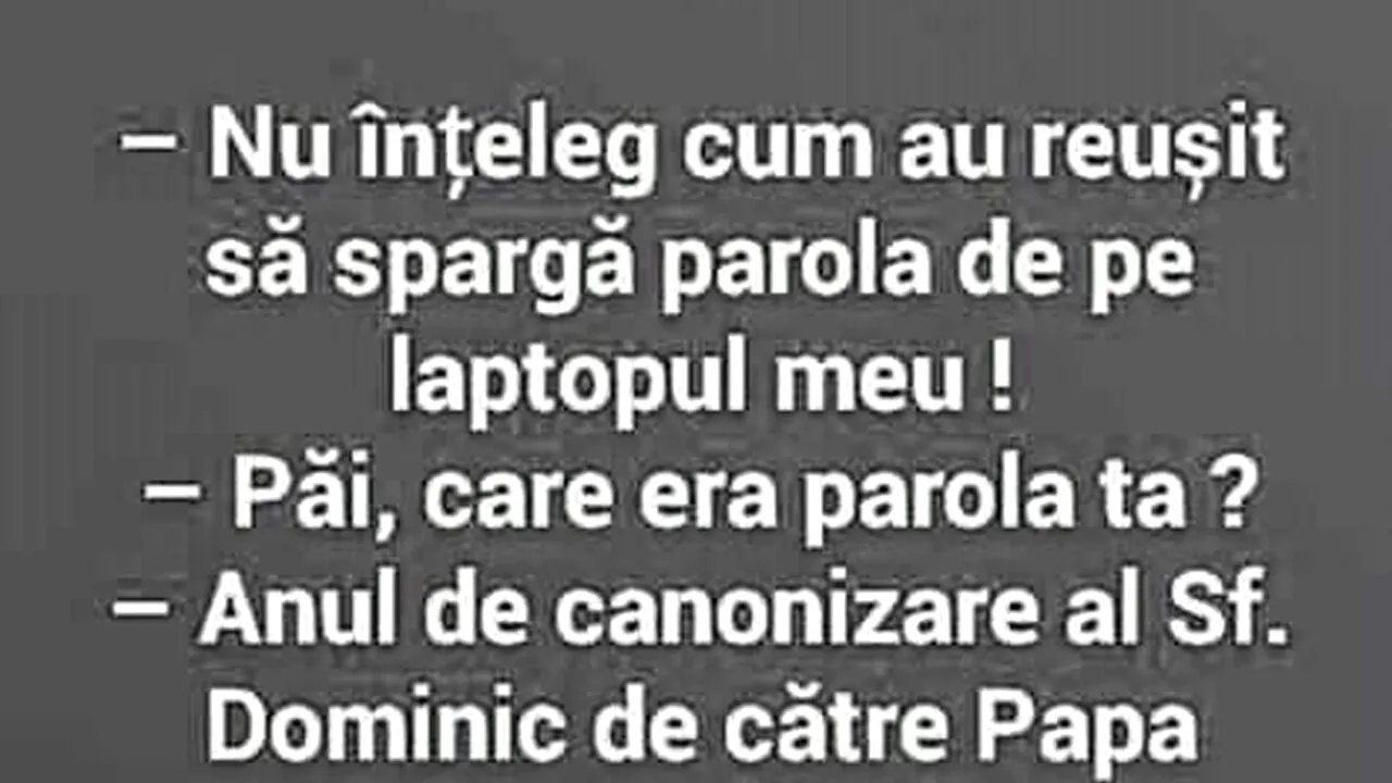 Bancul de sâmbătă | 