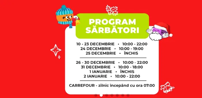 Program sărbători Veranda Mall