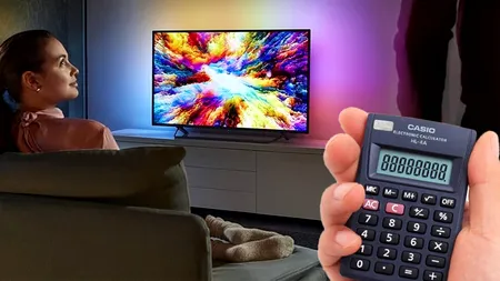 CALCUL complet | Cât curent consumă un televizor și cât vom plăti lunar, de la 1 iulie 2025, doar pentru el