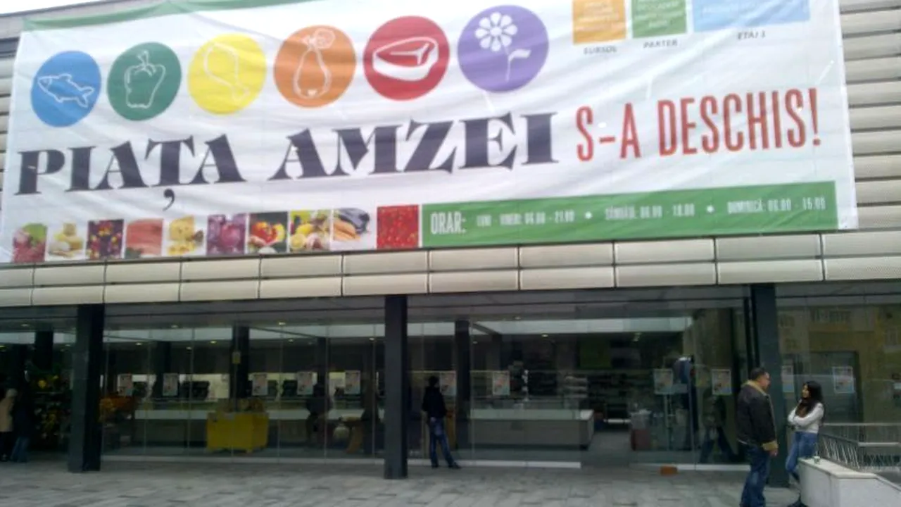 Cum arată Piața Amzei după reabilitare. Cât costă produsele agroalimentare într-o piața cunoscută pentru prețurile mari. GALERIE FOTO