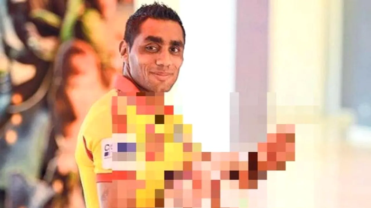 Fotbalistul Bănel Nicoliță, fotografie cu fetița lui