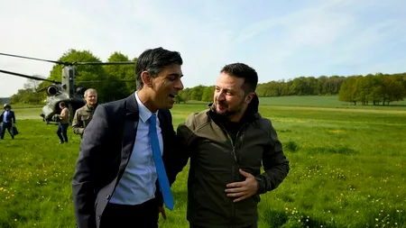 Premierul Rishi Sunak l-a COMPARAT pe Volodimir Zelenski cu Winston Churchill, în timpul vizitei președintelui ucrainean în Marea Britanie