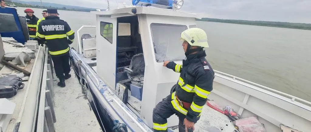 UPDATE | Incendiu la bordul unei nave a Poliției de Frontieră: Trei persoane, între care doi polițiști, au fost rănite (FOTO-VIDEO)