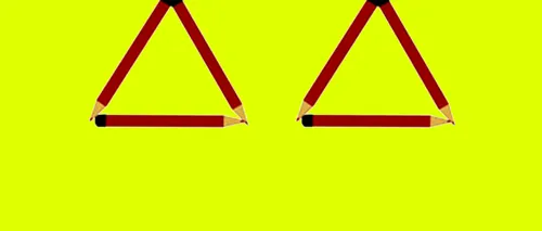 Test de inteligență | Mutați un singur băț de chibrit pentru a obține 4 triunghiuri. Atenție la detalii!