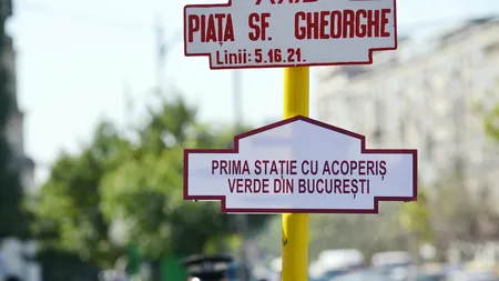 Bucureștiul va avea 34 de stații de tramvai acoperite de vegetație. Fotografie spectaculoasă cu prima 