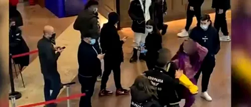 Scandal într-un mall din Capitală: Mai mulți adolescenți au împins agenții de pază care le-au cerut să poarte mască