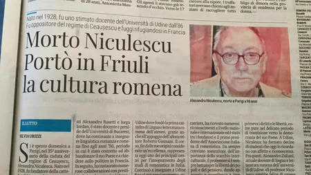Profesorul şi lingvistul Alexandru Niculescu A MURIT la Paris, la vârsta de 96 de ani