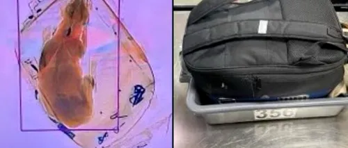 Agenții de Securitate de pe un aeroport din Wisconsin au descoperit un câine într-un bagaj, după ce luna trecută au găsit o pisică vie într-o valiză