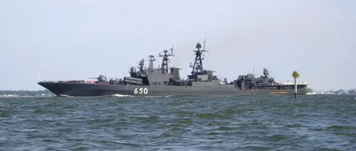 Un distrugător rus a traversat Strâmtoarea Bosfor și se îndreaptă spre Marea Mediterană