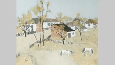 ”Sat dobrogean”, ulei pe pânză de Constantin Piliuță, vedetă la Alis. ”Car cu boi”, de Grigorescu, neadjudecat