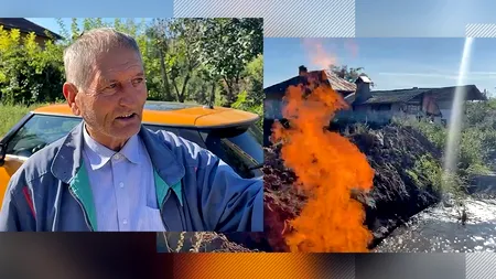 VIDEO | În plină criză a gazelor, un bărbat din Dolj a găsit gaze chiar în curtea lui. Sătenii din comuna Calopăr speră că a dat norocul peste ei