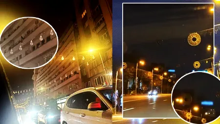 La două zile de când au fost aprinse, multe dintre luminițele festive s-au și ars deja. Marile bulevarde ale Bucureștiului rămân, unul câte unul, în beznă