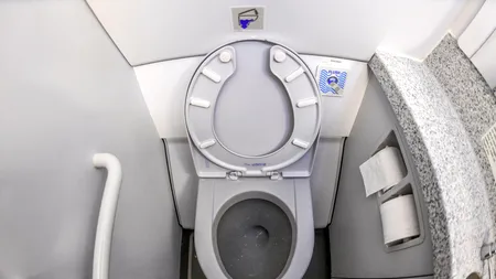 VIDEO - Ce se întâmplă când tragi apa la toaleta avionului. Un pilot explică unde ajung deșeurile