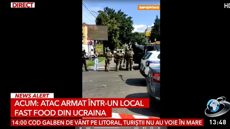 Atac armat în Ucraina: Un bărbat a deschis focul într-un restaurant fast-food