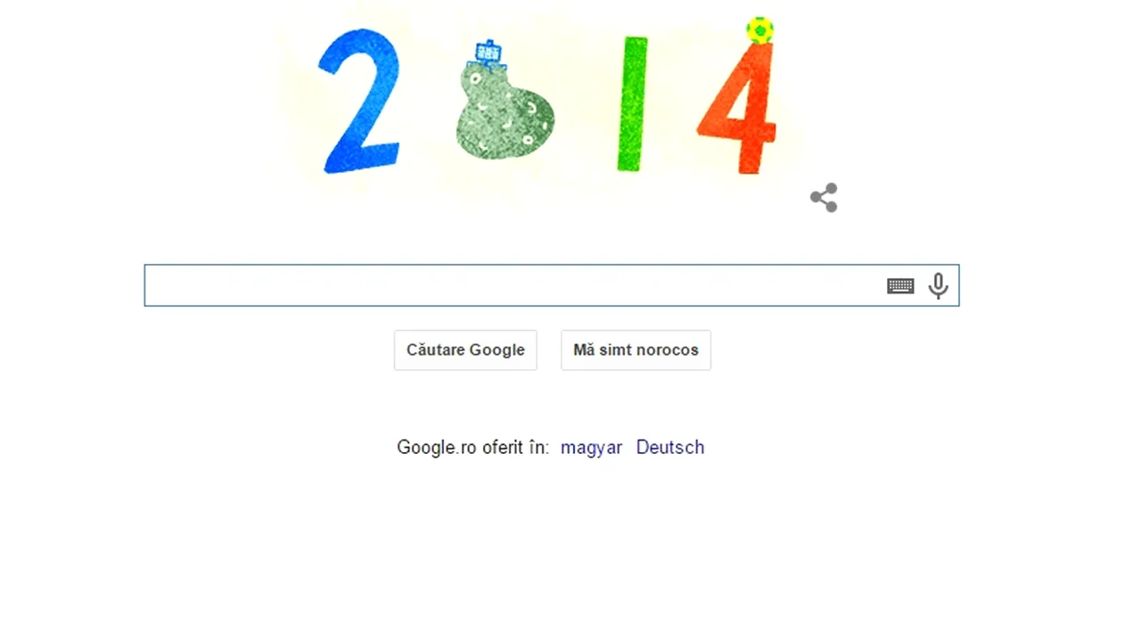 GOOGLE DOODLE. Google și-a modificat logoul pentru a ne ura „Un An Nou Fericit