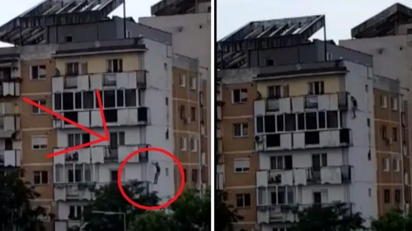 VIDEO| Imagini șocante în Arad. Un bărbat s-a aruncat în gol de pe un bloc cu 6 etaje