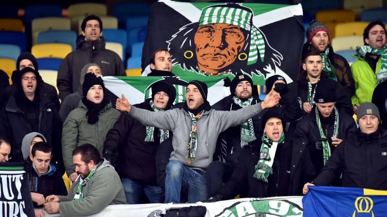 AS Saint-Etienne susține că 11 suporteri au fost răniți de fanii echipei Dnepr la Kiev