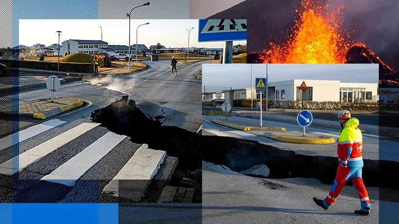 Islanda se pregătește de o erupție vulcanică, posibil catastrofală. Orășelul Grindavi a fost abandonat, magma taie orașul în două