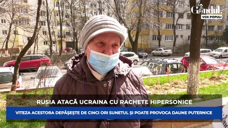 GÂNDUL VOX POPULI. Cât va mai rezista Ucraina împotriva bombardamentelor, după ce Rusia a început să folosească rachete hipersonice? (VIDEO)
