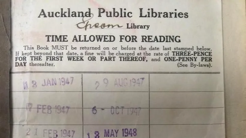 A returnat cartea la bibliotecă după aproape 70 de ani. Care a fost motivul

