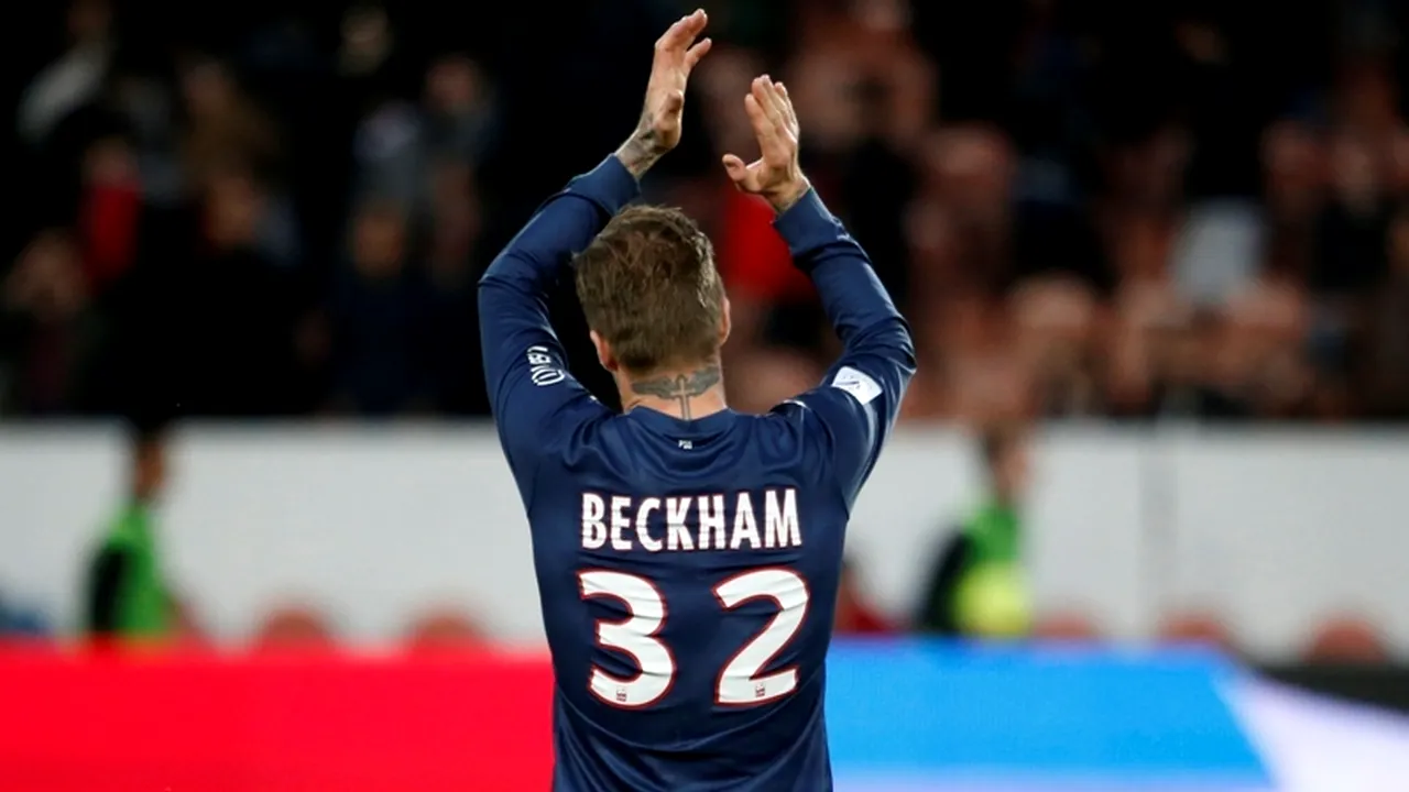 Beckham s-a despărțit cu ochii în lacrimi de publicul de pe Parc des Princes: 