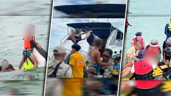 O familie a fost salvată după ce a plutit 16 ore pe un jet ski în largul Thailandei