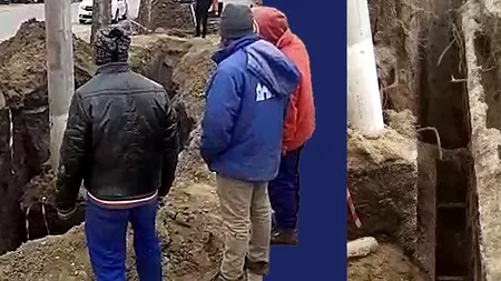 Incident în județul Galați. Doi muncitori indieni, prinși sub un mal de pământ la Tecuci | VIDEO