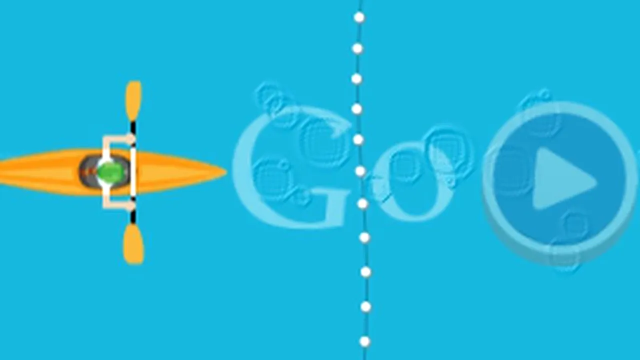 LONDRA 2012 GOOGLE DOODLE - Cum câștigi la CANOE SLALOM, JOCUL INTERACTIV de pe GOOGLE în cinstea JOCURILOR OLIMPICE. VIDEO