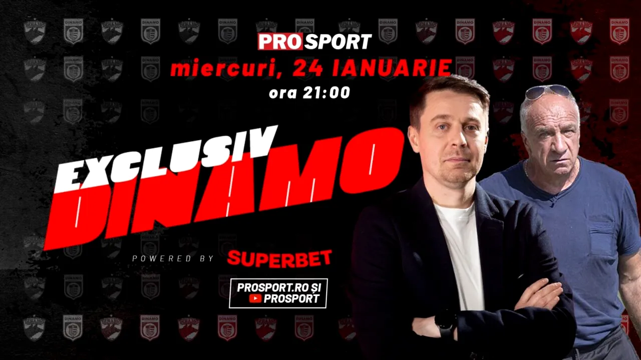 EXCLUSIV DINAMO, miercuri, de la ora 21, invitat Ionel Augustin