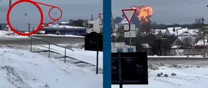 VIDEO | Un avion militar rusesc s-a prăbușit în apropierea graniței cu Ucraina. La bord se aflau zeci de prizonieri ucraineni