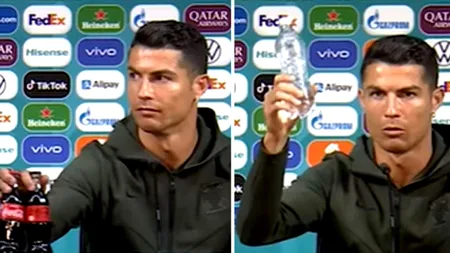 VIDEO | Coca-Cola a pierdut 4 miliarde de dolari, după gestul lui Ronaldo de la EURO 2020: „Beți apă!”