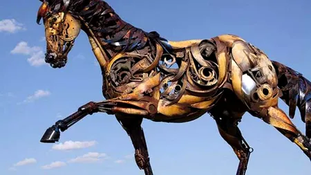 Opere din artă din fier vechi. Realizările unui tânăr din SUA. GALERIE FOTO