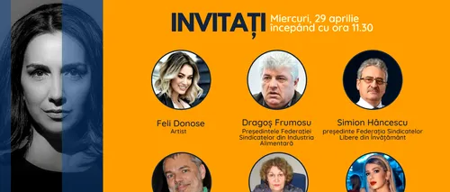 GÂNDUL LIVE. Medicul pediatru Mihai Craiu și Doina Goșa, directorul Centrului de Transfuzie Sanguină București, printre invitații Emmei Zeicescu, pe 29 aprilie, de la ora 11.30