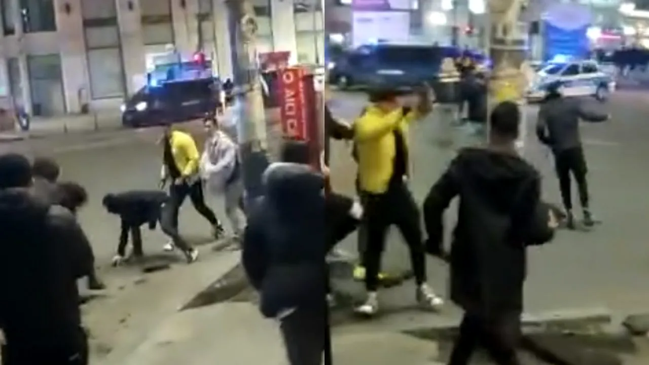 Unii protestatari din Capitală au smuls bucăți de asfalt și le-au aruncat în jandarmi! - VIDEO