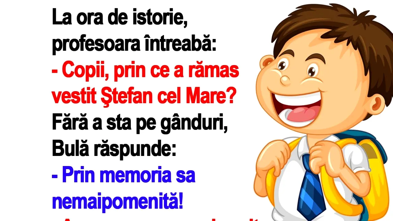 BANCUL ZILEI | Profesoara de istorie: 