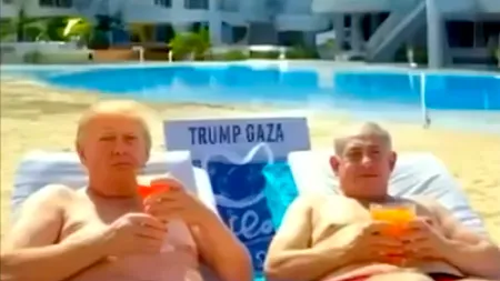 Donald Trump promovează NOUA Fâșie Gaza, o posibilă viitoare destinație turistică populară, cu zgârie-nori și dansatoare din buric