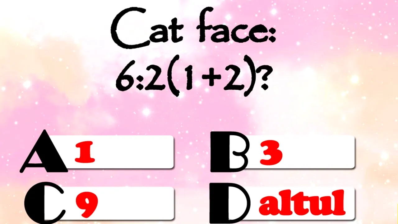 Test IQ simplu | Cât face 6:2(1+2)?